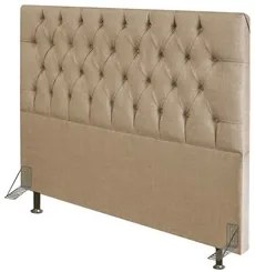 Cabeceira Cama Box Casal 140cm Diamante Linho J02 Bege - Mpozenato