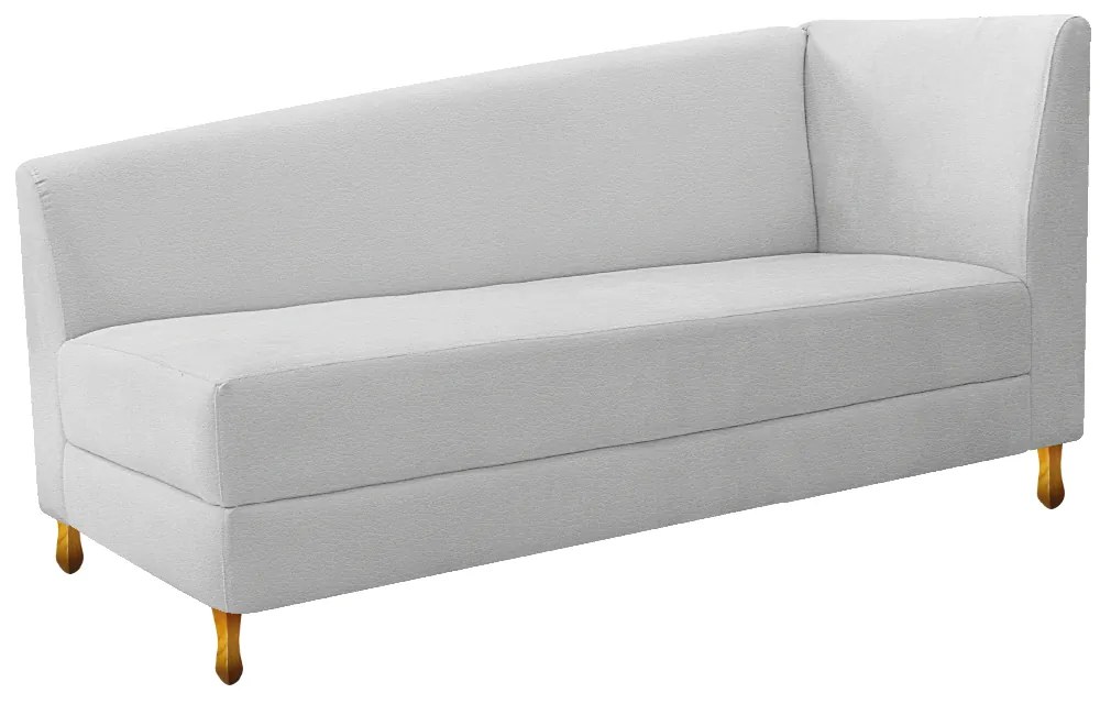 Recamier Valéria 140cm Lado Esquerdo Corano Branco - ADJ Decor