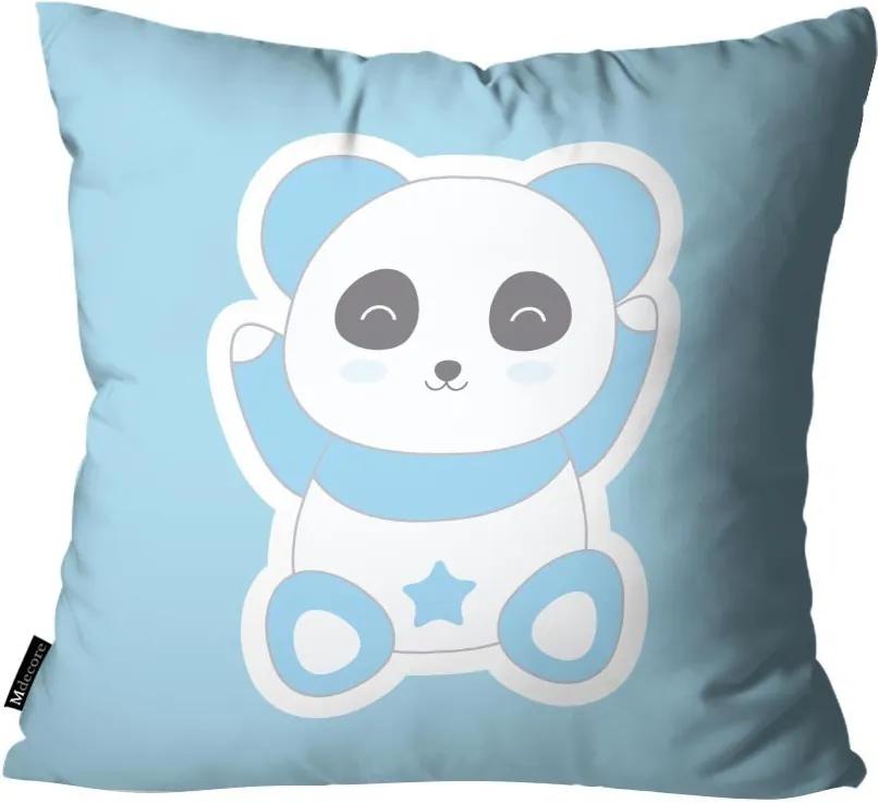 Capa para Almofada Infantil Panda Azul -35x35cm