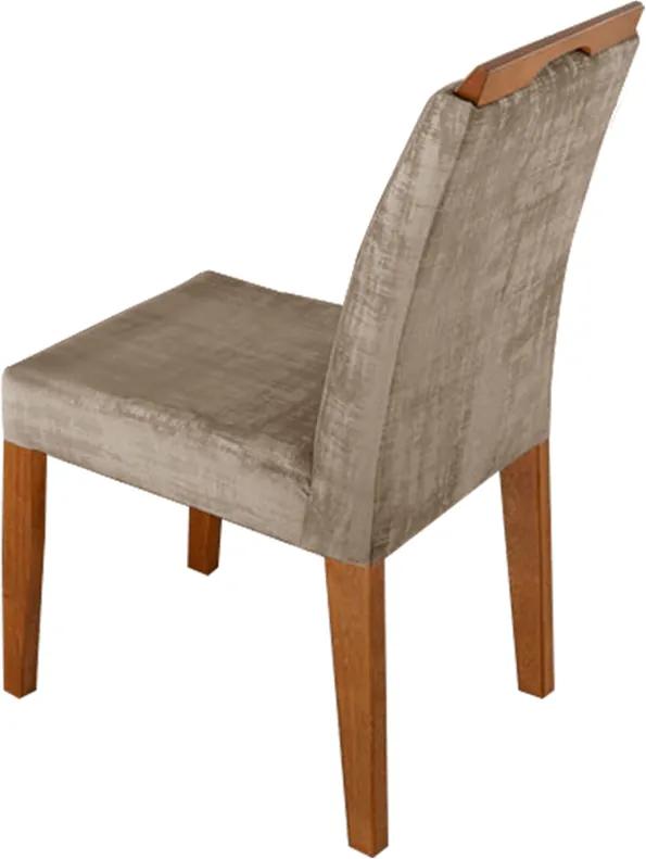 Cadeira Cooper Estofada C/ Espaldar Suede Textura Marrom / Imbuia