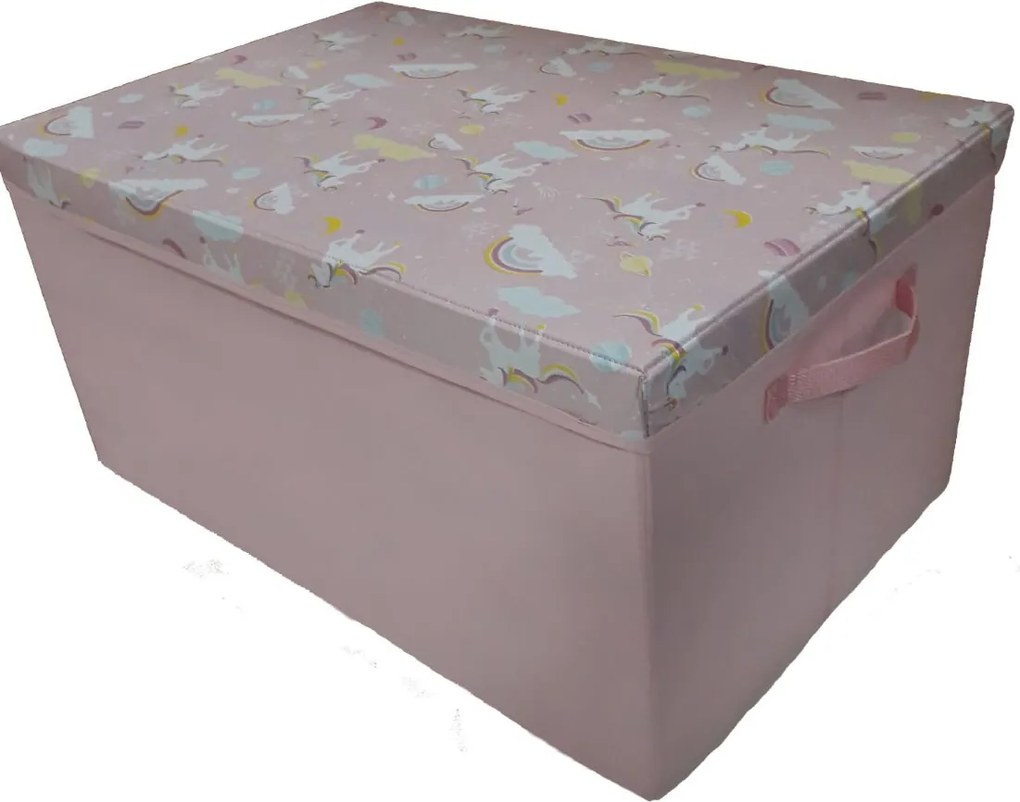 caixa bau montessoriana infantil rosa
