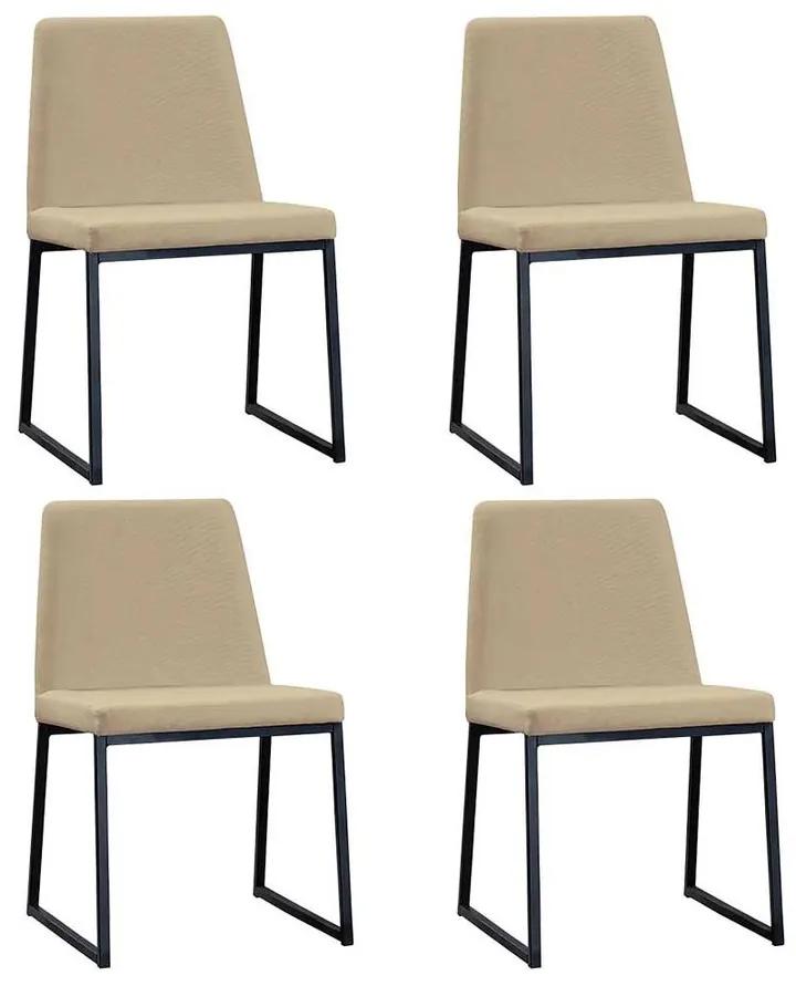 Conjunto 4 Cadeiras Estofadas Escópia - WF 56157