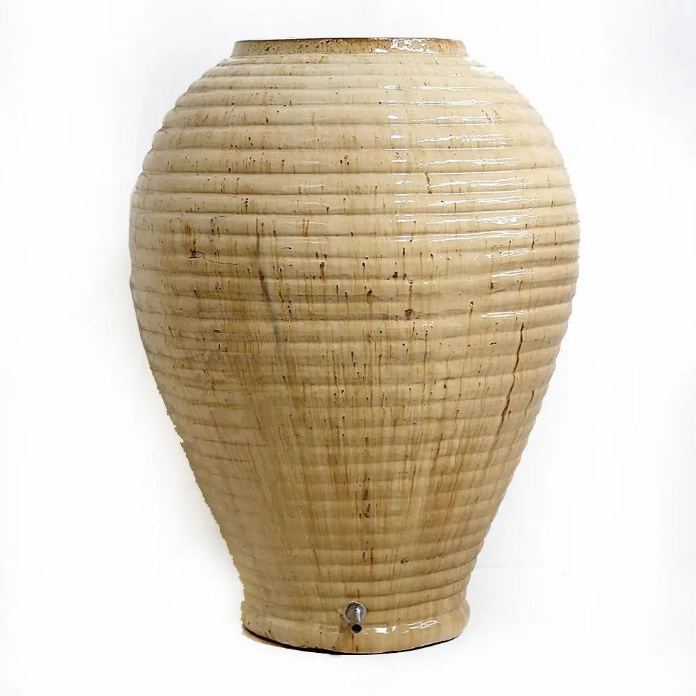 Vaso para Fonte Vietnamita Cerâmica Importado Pequeno Areia D48cm x A68cm
