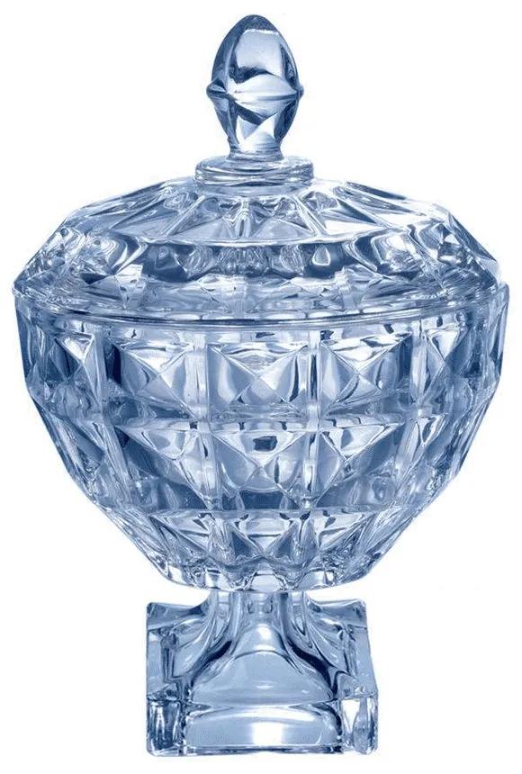Potiche Decorativo De Cristal Azul 11,5x18cm Diamant 26060 Wolff