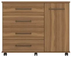 Cômoda Para Quarto 1 Porta 4 Gavetas Flora D02 Amendola Touch - Mpozen