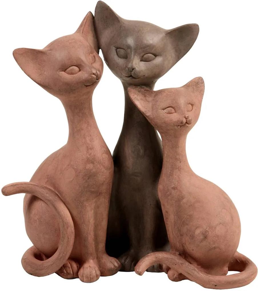 Estatueta Trio de Gatos