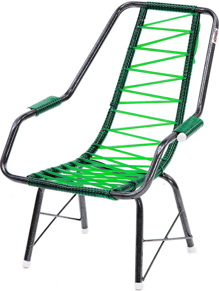 Cadeira De Fio Infantil Eletrostático Plus Verde Fabone Móveis Tubulares