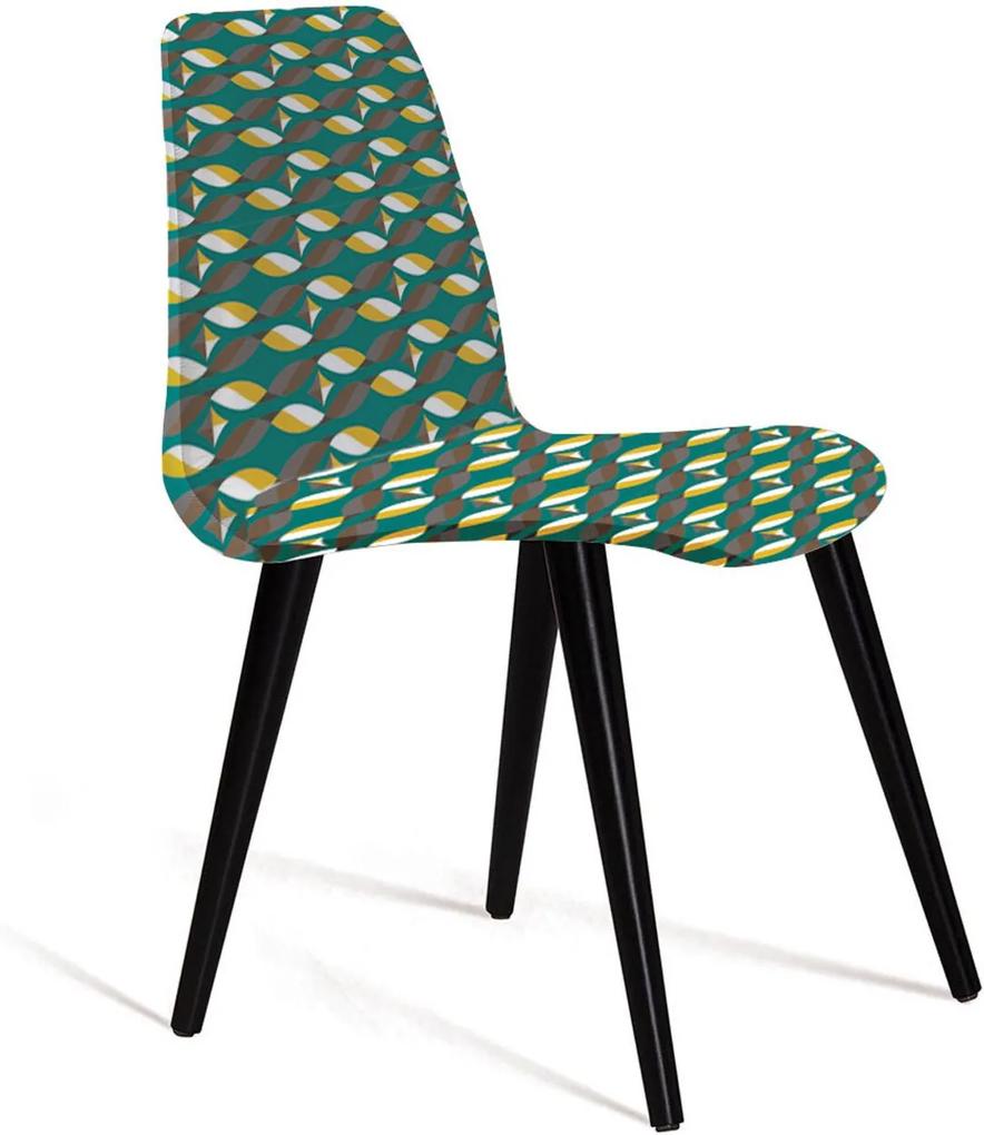 Cadeira Eames Tecido Pe Madeira Daf Colorido Verde