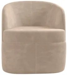 Kit 2 Poltronas Giratória Decorativa para Sala Dandara Z08 Veludo Bege