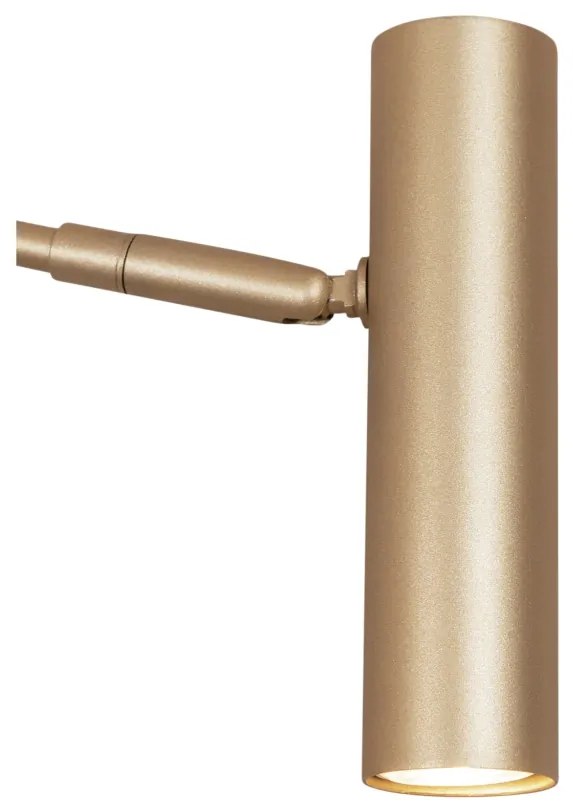 Arandela Jingle Articulada 27X24X11Cm 1Xmr11 C/ Interruptor - Usina 16... (CP-M / DR-P - Champanhe Metálico / Dourado Brilho Polido)