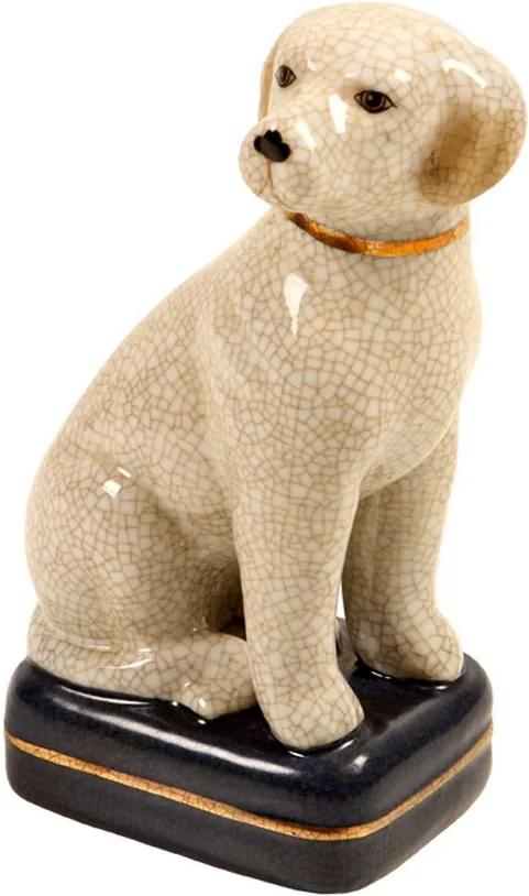 Escultura Decorativa de Porcelana Cachorro Pepe