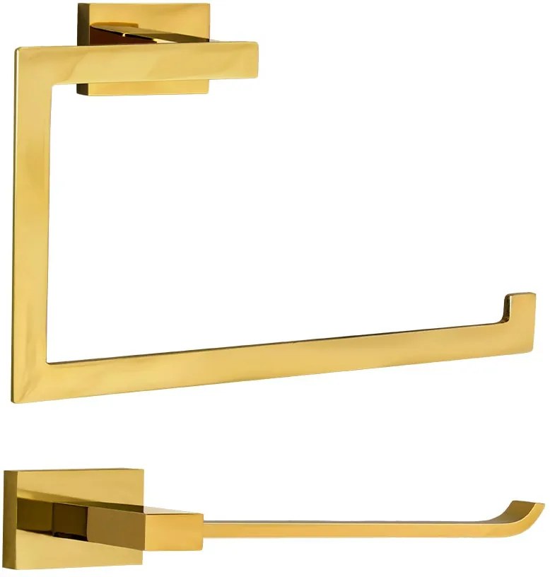 Kit de Acessórios para Lavabo Top (Mondrian Dourado)