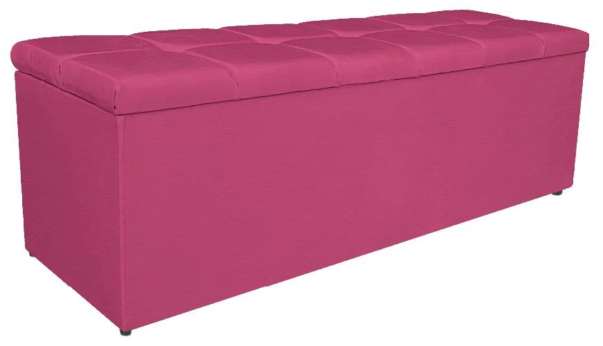 Calçadeira Estofada Manchester 195 cm King Size Corano Pink - ADJ Decor