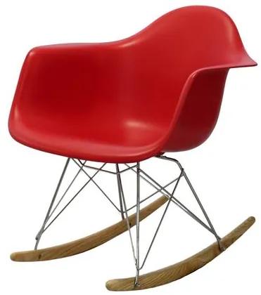 Cadeira Eames com Braco Base Balanco Vermelho Fosco - 24502 Sun House