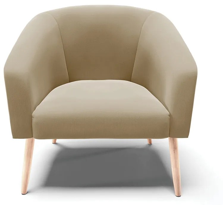 Poltrona Decorativa Pé Palito Natural Kit 2 Stella Suede Marrom Rato D03 - D'Rossi