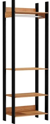 Closet 1 Torre Olimpo Freijó Fosco com Preto Fosco 74cm - 52859 Sun House