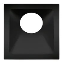 Plafon Embutir Aluminio Square 9,6Cm - PRETO