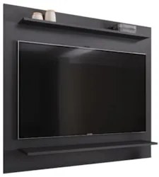 Painel para TV Suspenso 50 Pol 120cm 2 Prateleiras Versa Z34 Preto - M