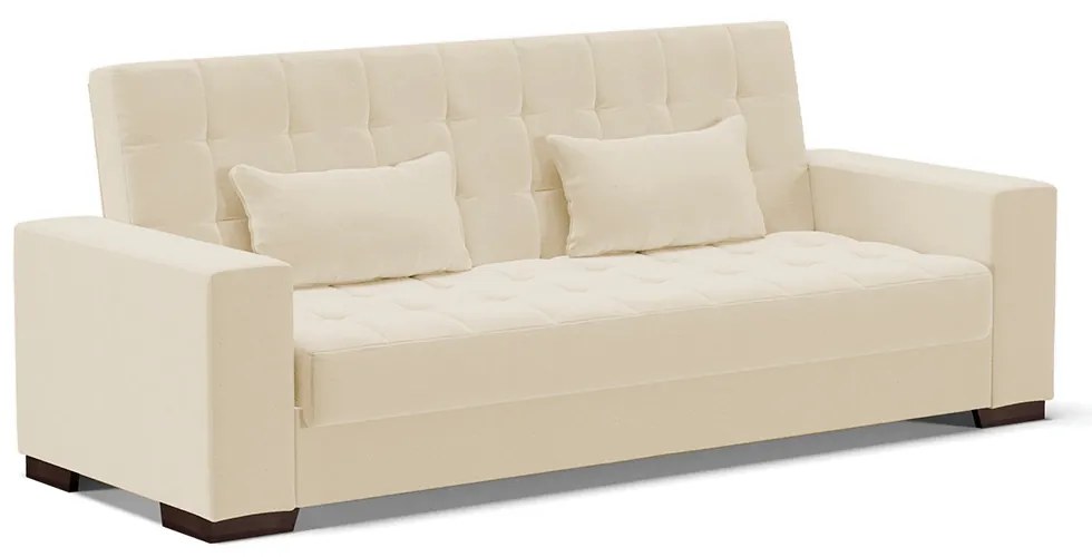 Sofá Cama Casal 3 Lugares 210cm Lisboa Linho  D03 - D'Rossi - A19 Bege