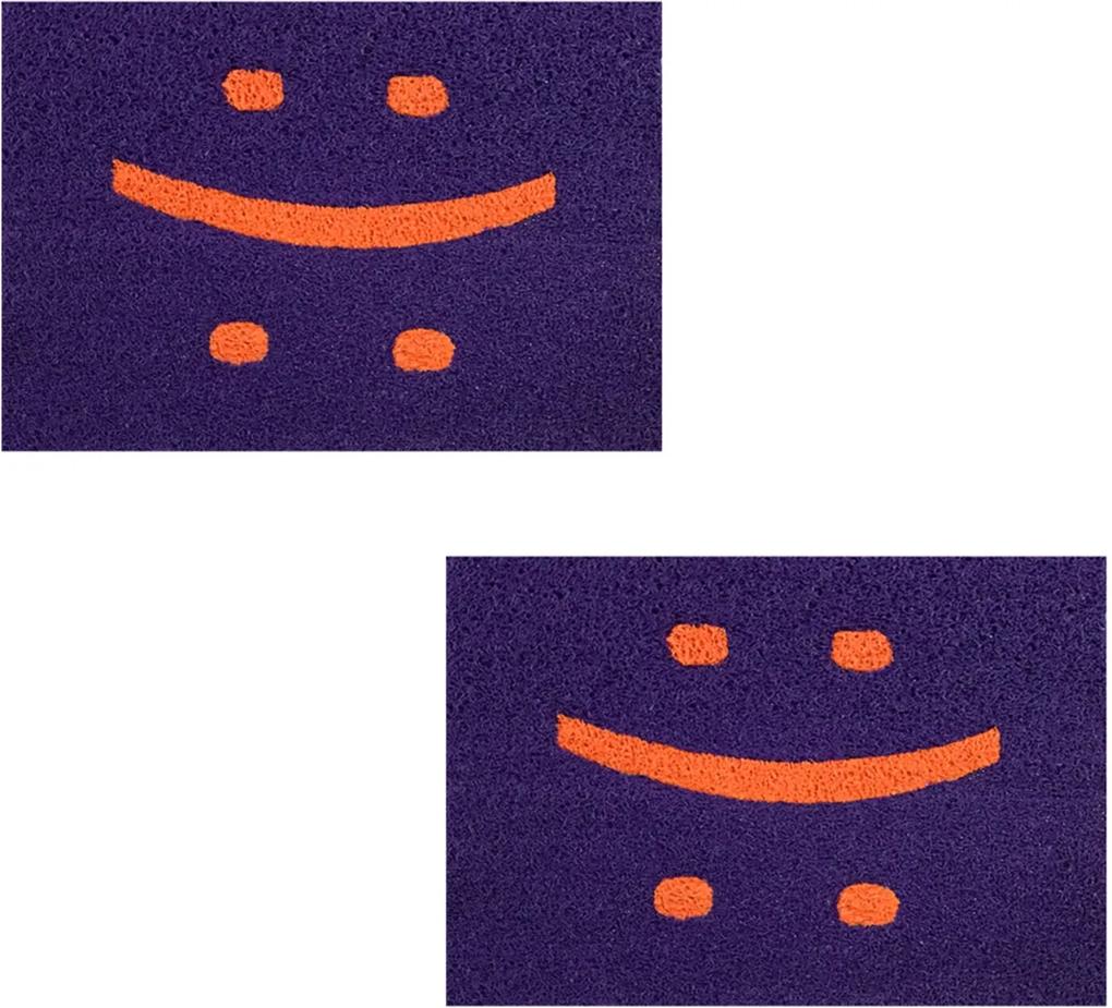 2 Tapetes capacho decorativo 60x1,2m Smile