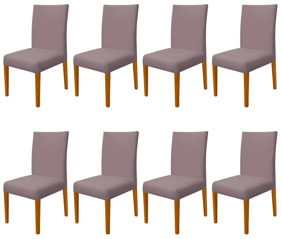 Kit 8 Cadeiras de Jantar Milan Veludo Crepe