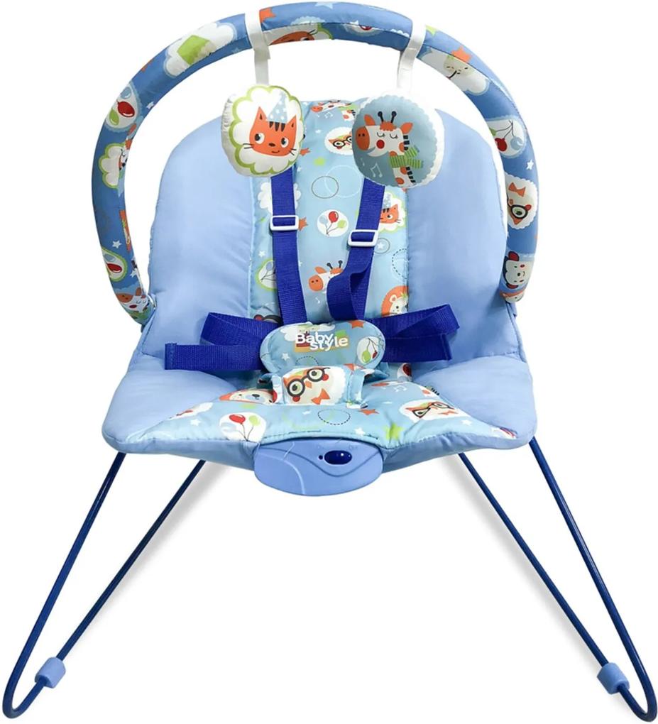 Cadeira Bebê Descanso Vibratória Musical Lite 11kg Azul Baby style