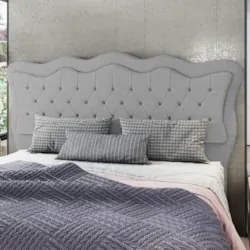 Cabeceira Casal Cama Box 140cm Oregon Z04 Linho Cinza - Mpozenato