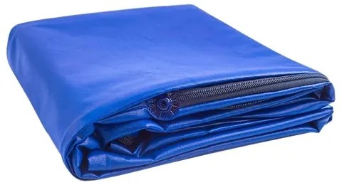 Capa Para Colchão Casal Hospitalar Impermeável Azul Com Ziper - 1.38X1...