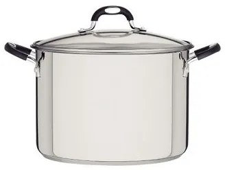 Caldeirão Tramontina Astro Aço Inox Tampa de Vidro 30 cm 20,8 Litros