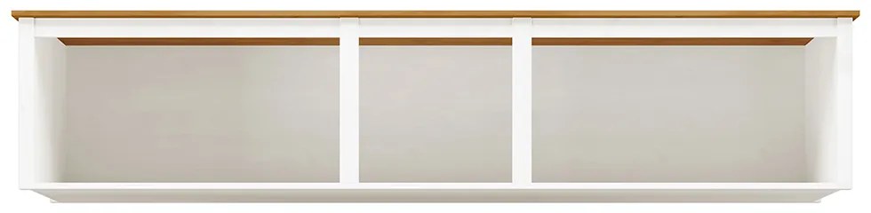 Maleiro Decorativo Alina Madeira 5 Portas Casal Branco/Carvalho G74 - Gran Belo