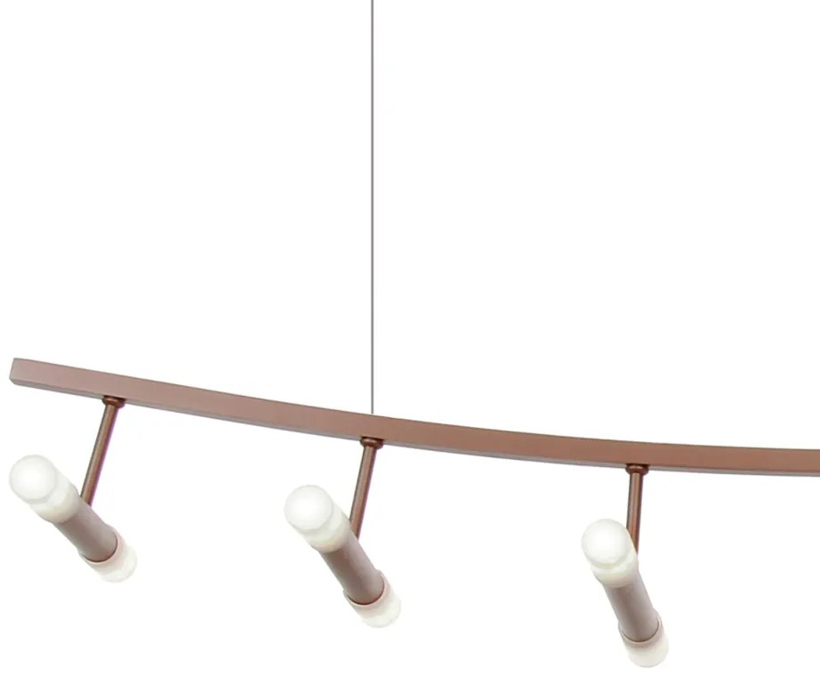 Pendente Flash Linear Curvo 17X32X120Cm Tubo Ponteira Dupla Acrílico M... (BRANCO)