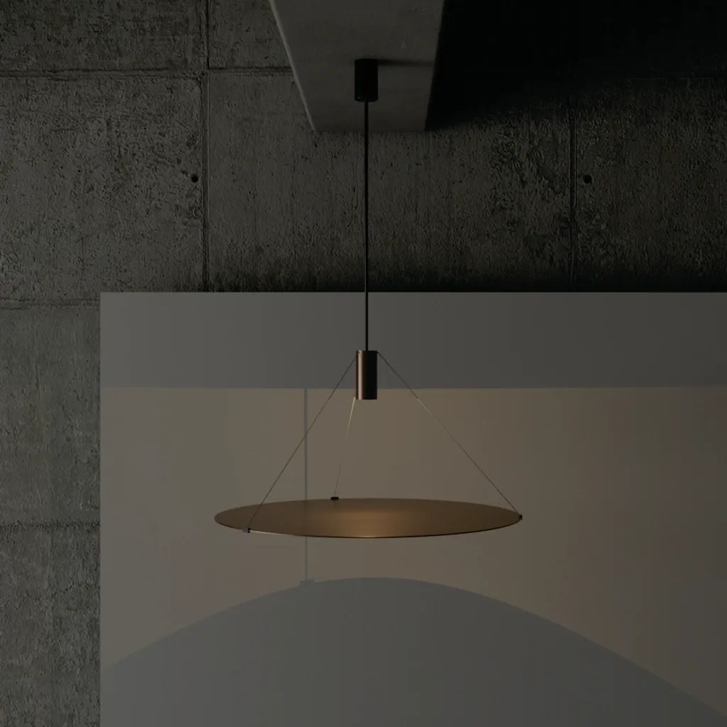 Pendente Ovni Ø70X50Cm 1Xmr16 Por Waldir Junior - Usina 51115/70 (CP-M - Champanhe Metálico)