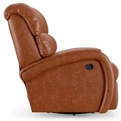 Poltrona do Papai Reclinável Kalie Glider Giratória USB FH9 PU Caramel