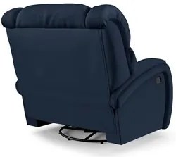 Poltrona do Papai Reclinável Kalie Glider Giratória FH9 PU Azul - Mpoz