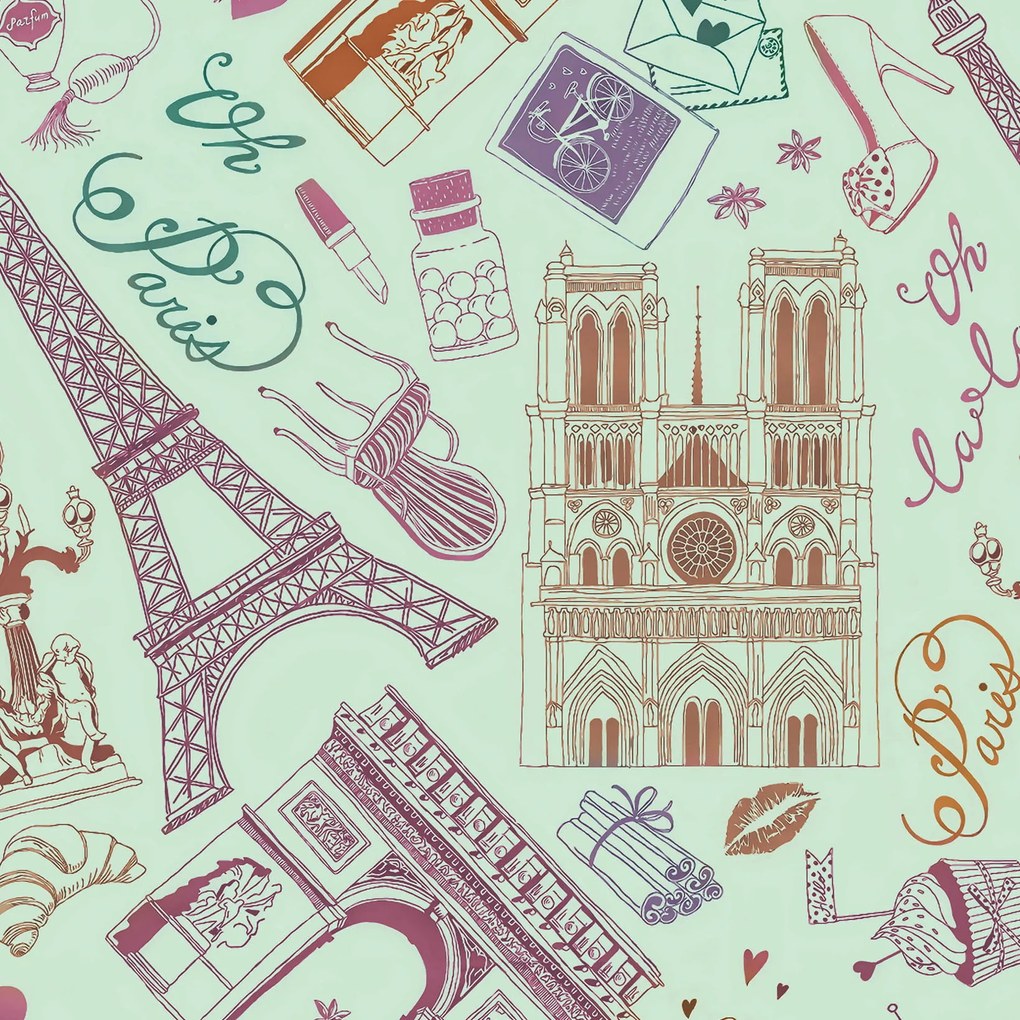 Papel de parede adesivo casual paris