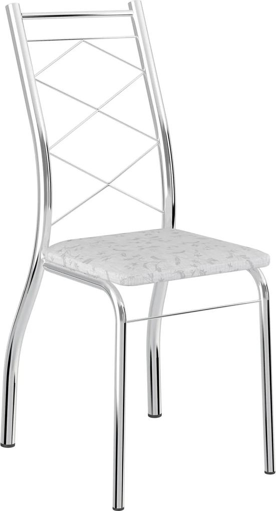 Kit 2 Cadeiras 1710 Tecil Fantasia Móveis Carraro Branco
