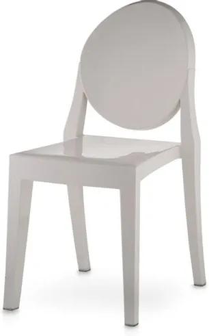 Cadeira Louis Ghost Sem Braco PC Branco Puro - 5411 Sun House