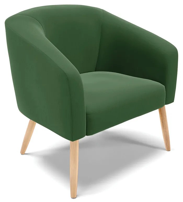 Cadeira Sala de Jantar Pé Palito Natural Stella Suede D03 - D'Rossi - Verde