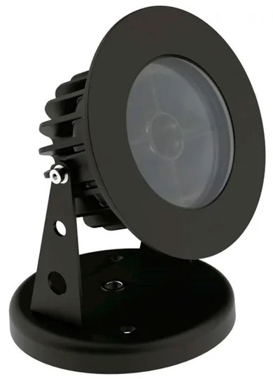 Projetor Aluminio Preto Led 8w 2700k Ip67 Flat Out