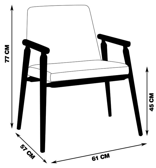 Cadeira Decorativa Sala de Jantar Sidnei Linho Bege G17 - Gran Belo