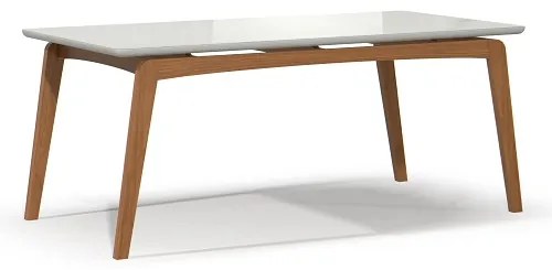 Conjunto Mesa de Jantar Detroit 1.8 Off White/Nature Com 6 Cadeiras Detroit Nature/Preto - Tebarrot Móveis