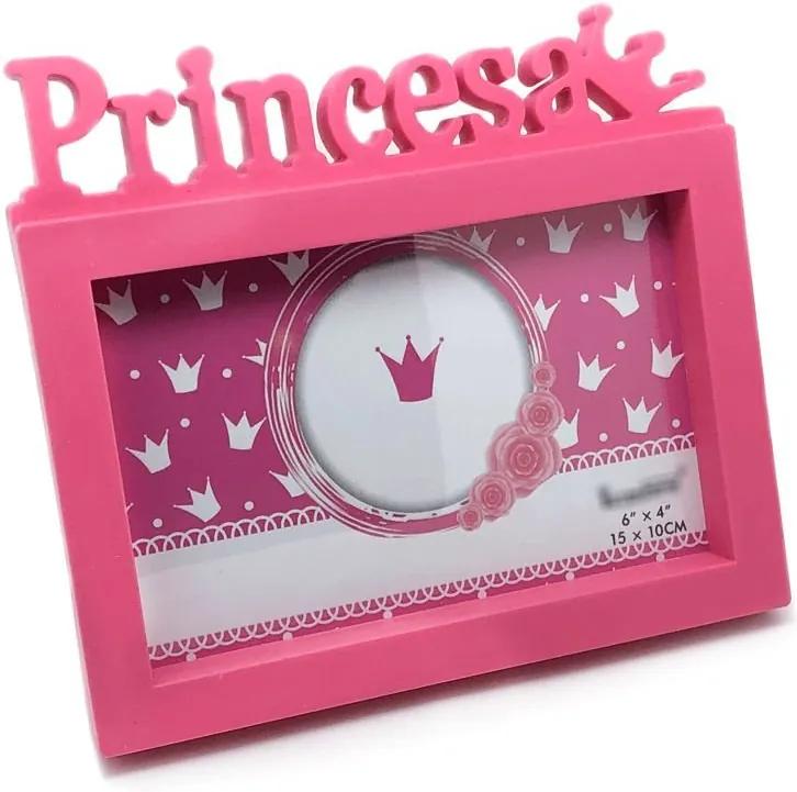 Porta Retrato Princesa 15cm x 10cm - Rosa