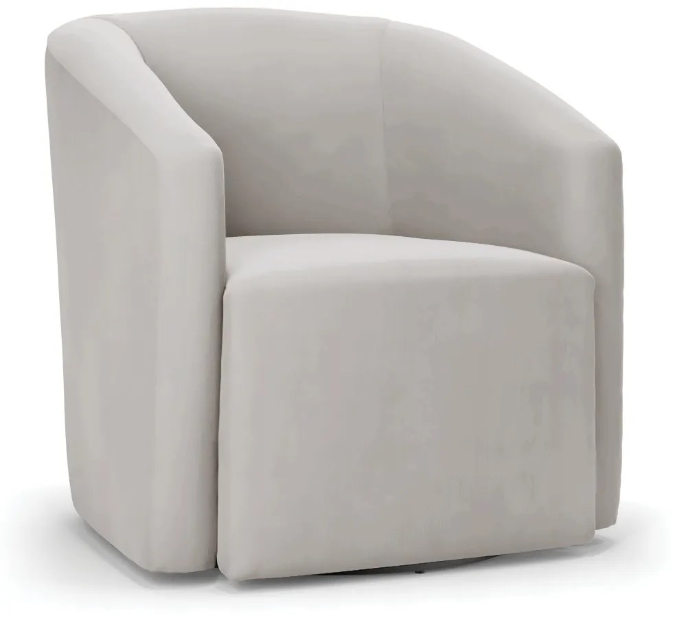 Poltrona Decorativa Base Giratória Stella Max Veludo Cinza D03 - D'Rossi