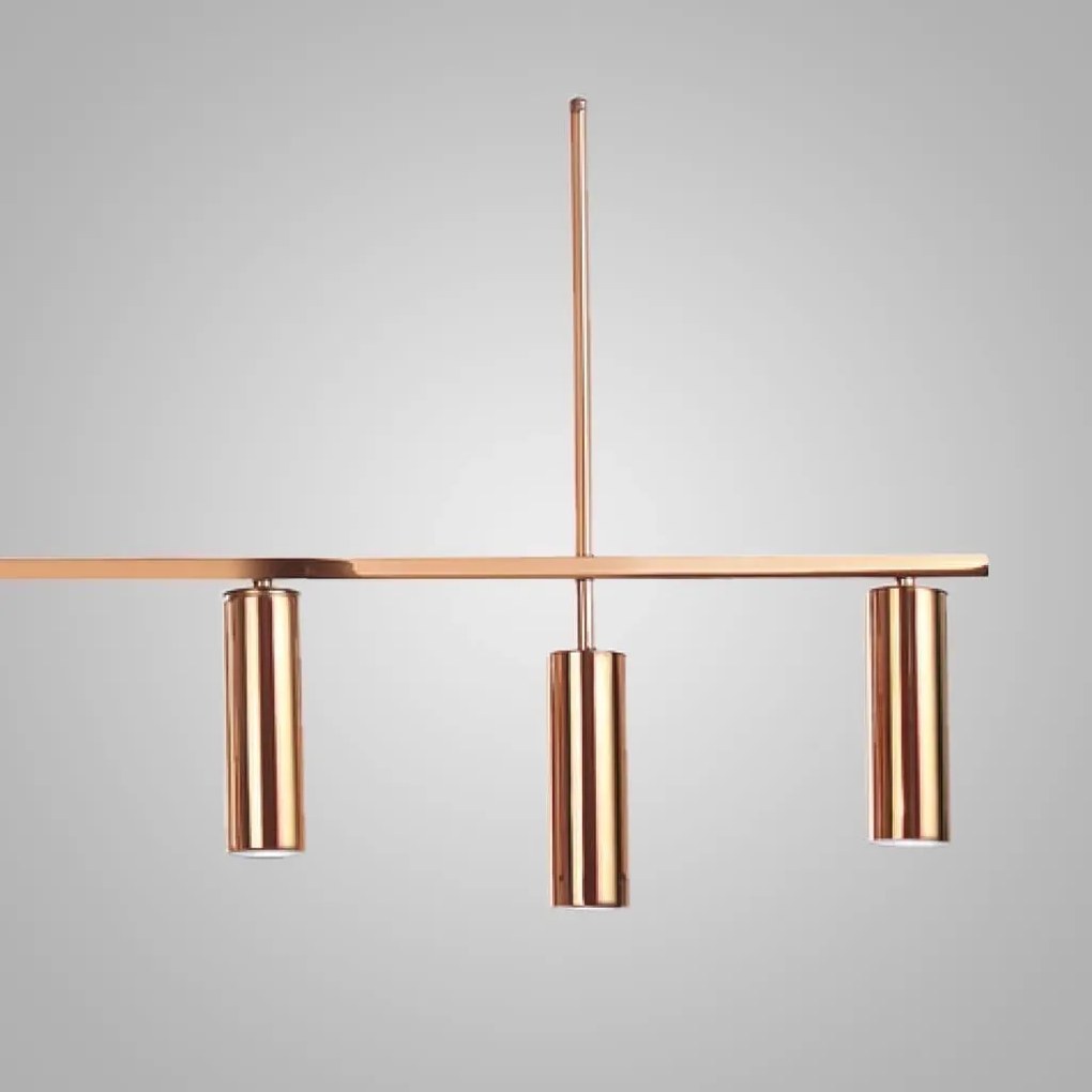 Pendente Retangular Tubos Irregular 130X5X59Cm Metal 07Xmr11 | Old Art... (HONEY)