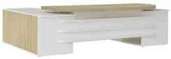 Conjunto Escritório Home Office 3 Peças Mesa em U Corp A06 Carvalho/Br