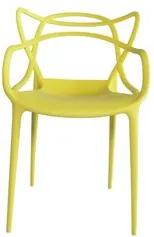 Cadeira Decorativa para Sala de Jantar Amsterdam F01 Amarela - Mpozena
