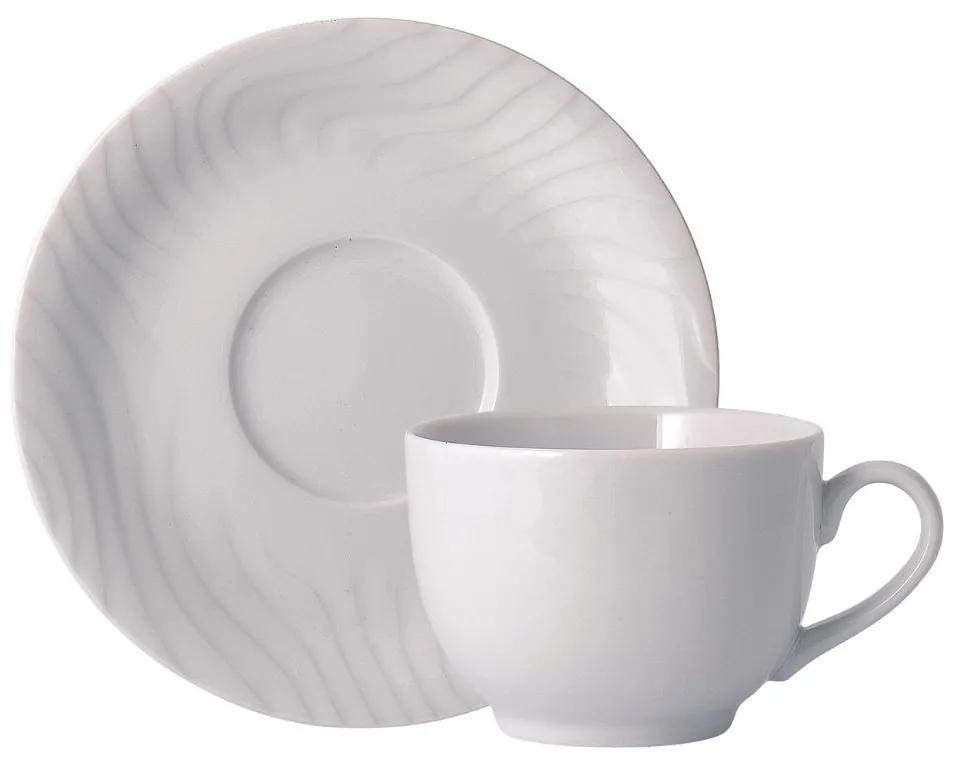 Xícara Chá Com Pires 200Ml Porcelana Schmidt - Mod. 998