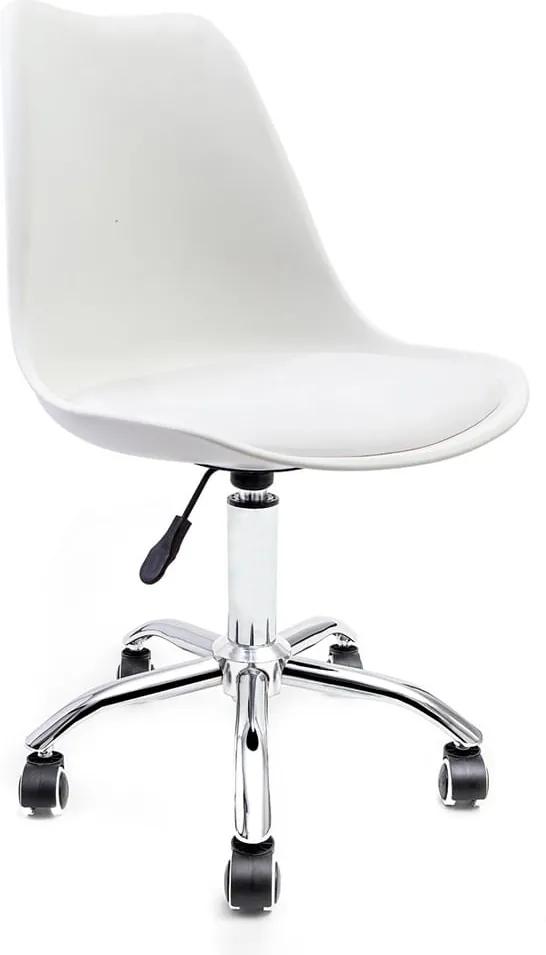 Cadeira de Escritório Saarinen Giratória – Prata e Branca