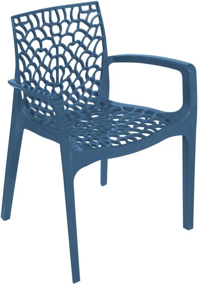 Cadeira  Gruvyer Com  Braço Azul  Or Design