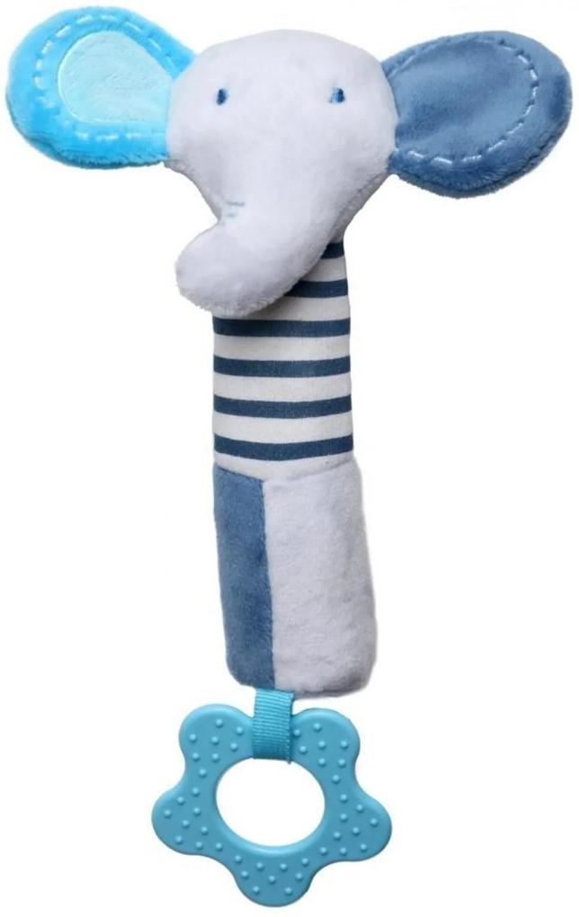 Brinquedo De Pelúcia Multisensorial Elefante Azul - Storki Azul